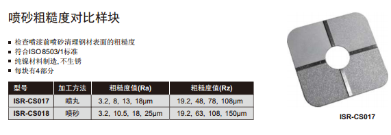 ISR-CS017 喷丸表面粗糙度比样块